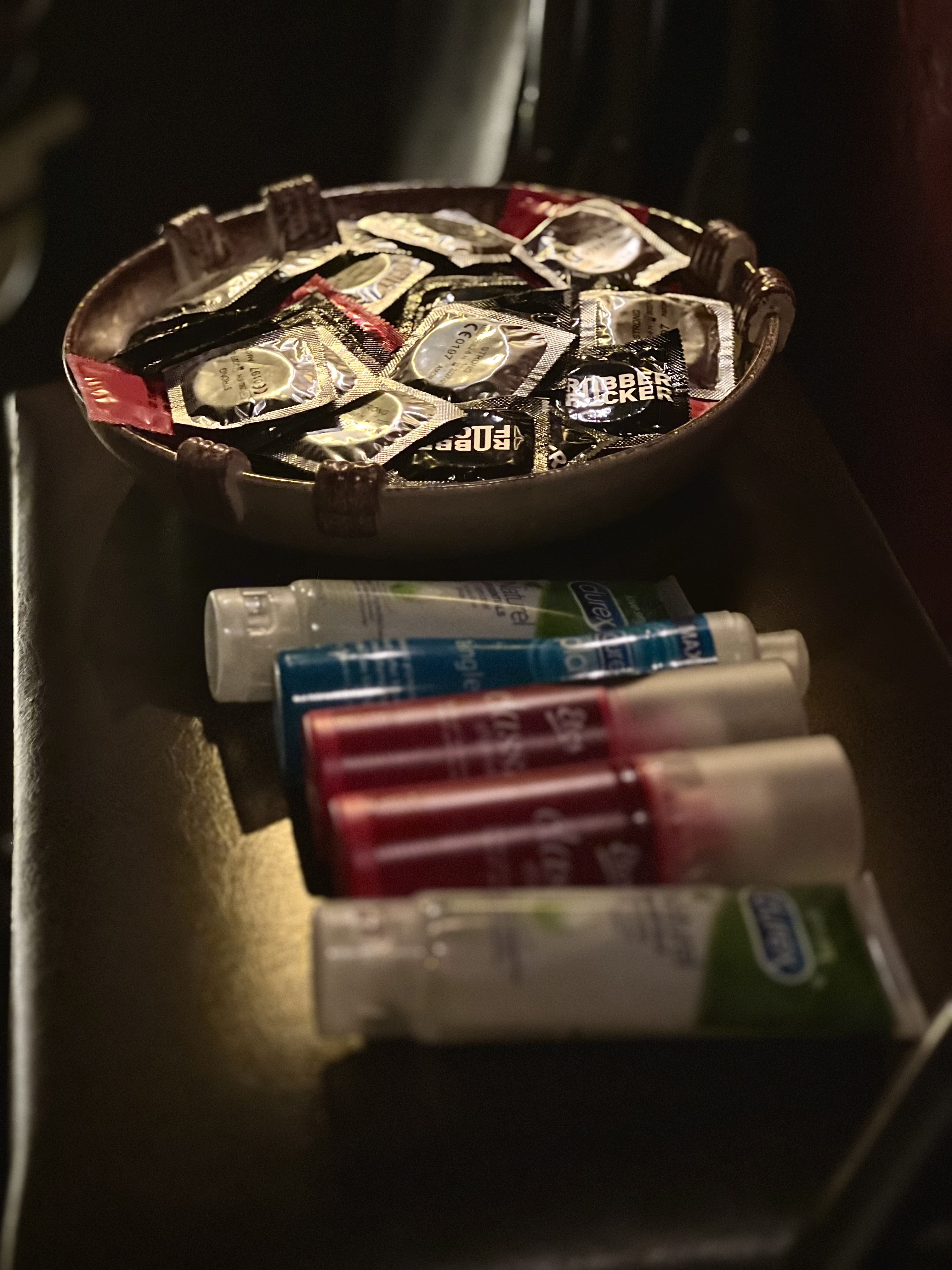 a picture of condoms and lube